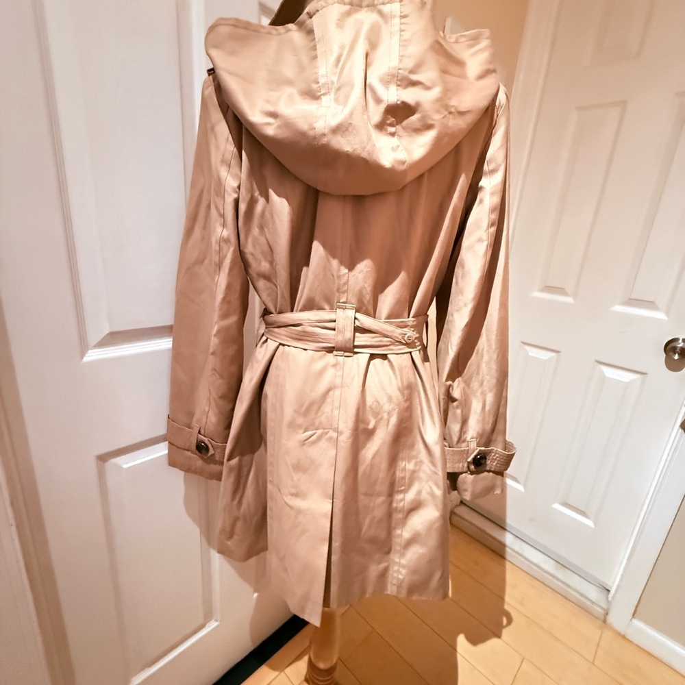 London Fog hooded Trench Coat NWOT - Picture 5 of 10